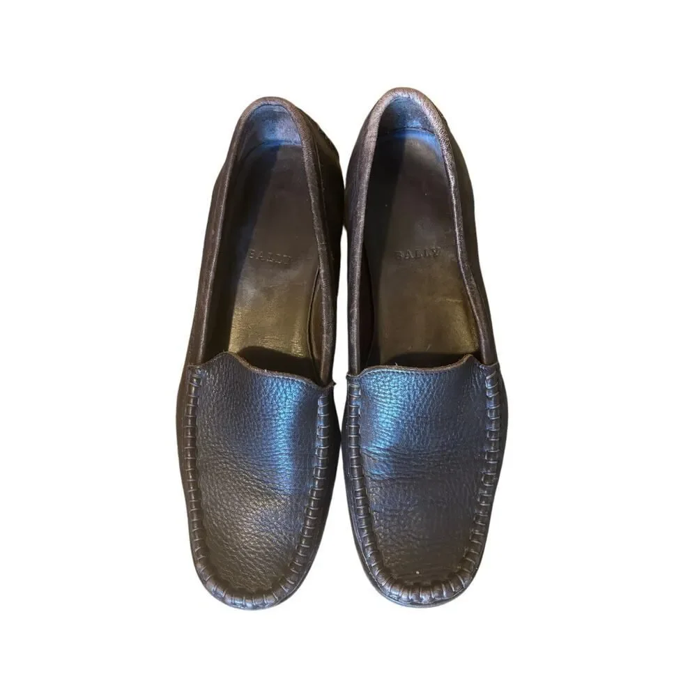 Bally women’s Italian Leather Loafers size 39.5 Italian, US size 9.5